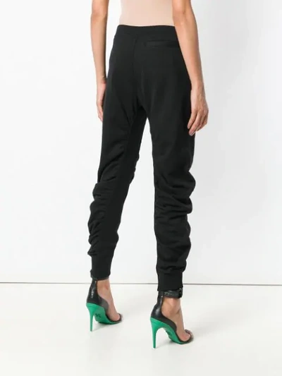 Shop Stella Mccartney Ruched Fitted Trousers - Black