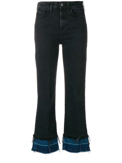 Shop 7 For All Mankind Hw Vintage Cropped Boot Jeans In Black