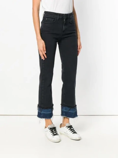 Shop 7 For All Mankind Hw Vintage Cropped Boot Jeans In Black