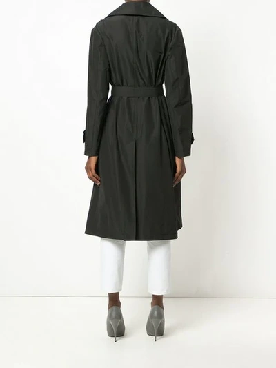 Shop Bottega Veneta Trench Coat In Black