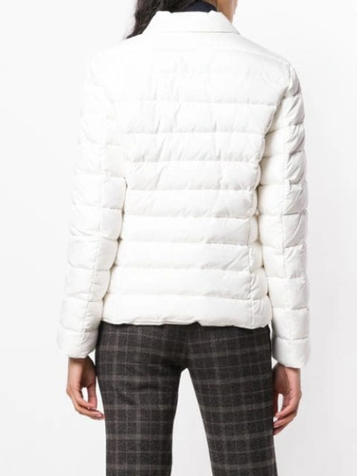 Shop Eleventy Classic Padded Jacket In White