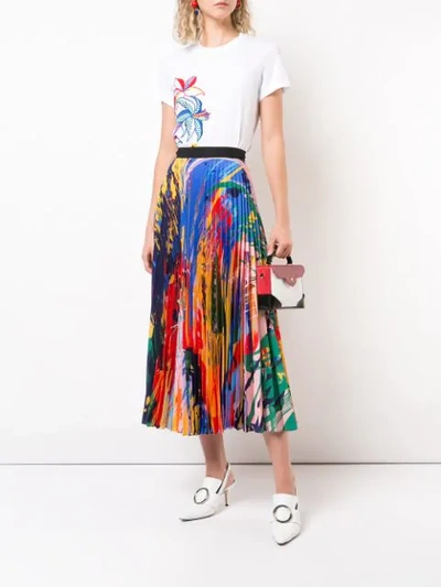 Shop Mary Katrantzou Uni Paint Splash Skirt In Multicolour