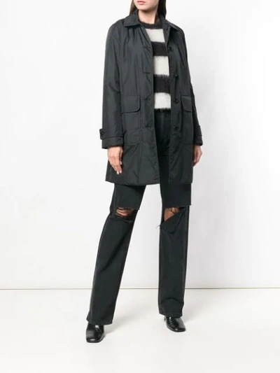 Shop Aspesi Single Breasted Coat In Black