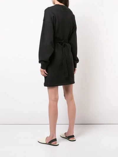 Shop Proenza Schouler Pswl Tied Sweatshirt Dress - Black