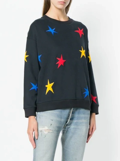 Shop Chinti & Parker Star Embroidered Sweater In Blue