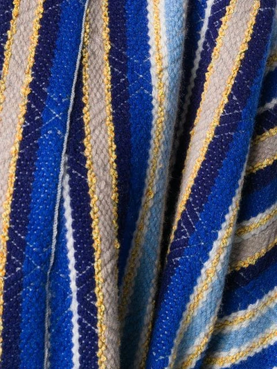 Shop Alanui Jacquard Striped Cardigan In Blue