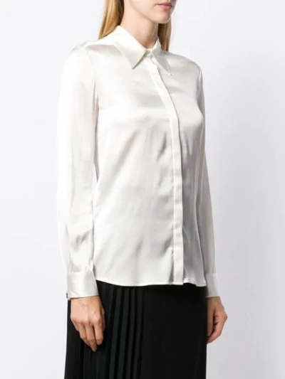 Shop Pinko Concealed Placket Shirt In White