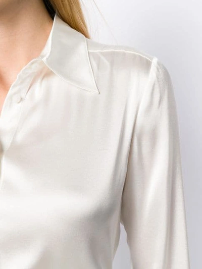 Shop Pinko Concealed Placket Shirt In White