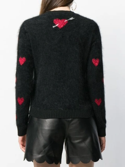 Shop Red Valentino Metallic Hearts Jumper In Black