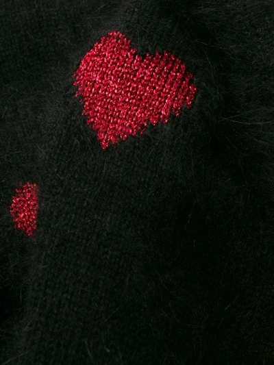 Shop Red Valentino Metallic Hearts Jumper In Black