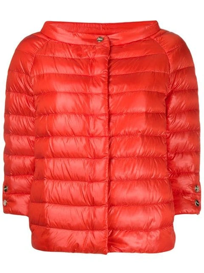 Shop Herno Shell Puffer Jacket In Orange