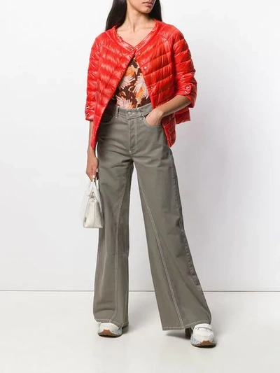 Herno Shell Puffer Jacket In Orange