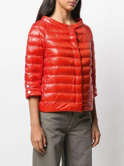 Herno Shell Puffer Jacket In Orange