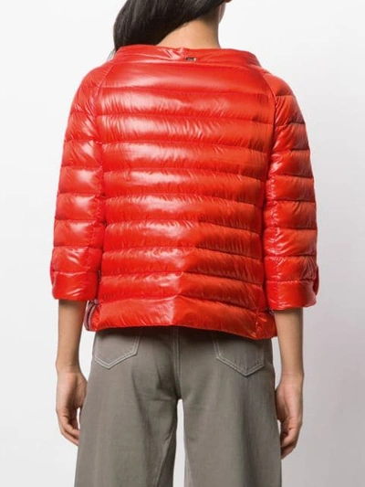 Shop Herno Shell Puffer Jacket In Orange