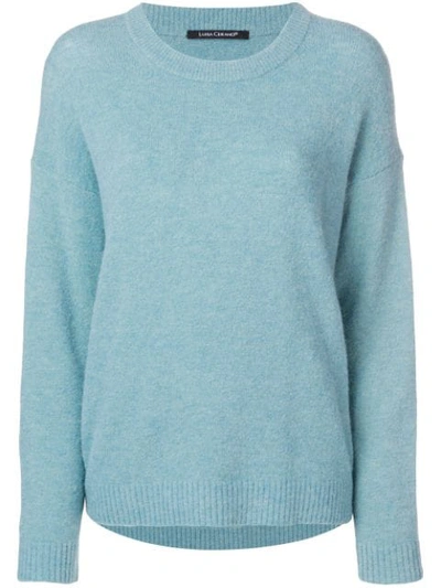 Shop Luisa Cerano Drop Shoulder Sweater In Blue