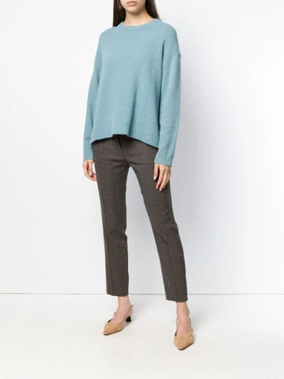 Shop Luisa Cerano Drop Shoulder Sweater In Blue