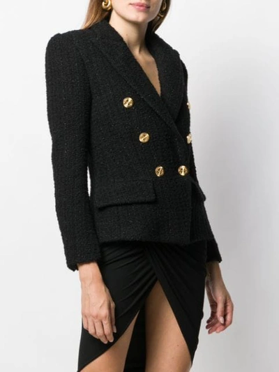 Shop Alexandre Vauthier Tweed Blazer In Black