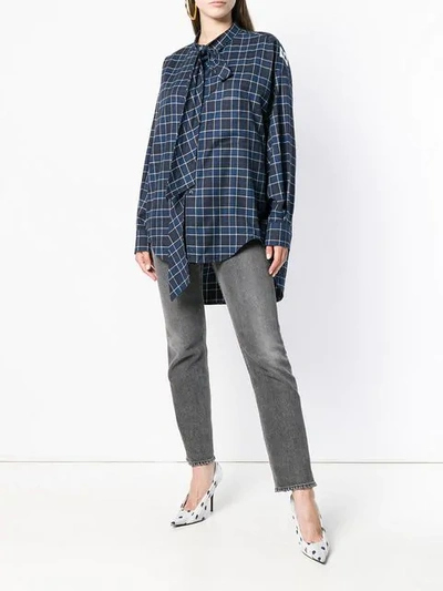 Shop Balenciaga New Swing Shirt In Blue