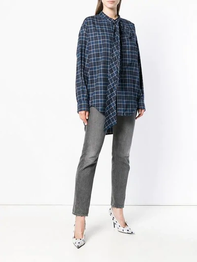 Shop Balenciaga New Swing Shirt In Blue