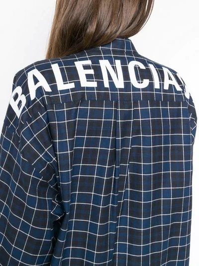 Shop Balenciaga New Swing Shirt In Blue