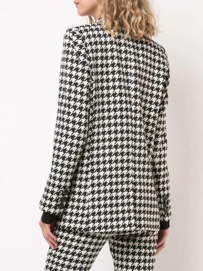 Anine Bing Maureen Houndstooth Blazer In White ModeSens