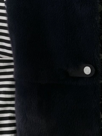 Shop Manzoni 24 Sleeveless Fur Coat - Blue