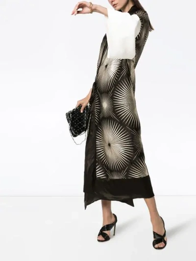 Shop Haider Ackermann Printed Kimono Dress In Black