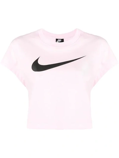 Shop Nike Logo Print T In Pink