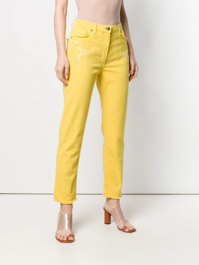 Shop Etro Schmale Jeans - Gelb In Yellow
