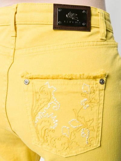 Shop Etro Schmale Jeans - Gelb In Yellow