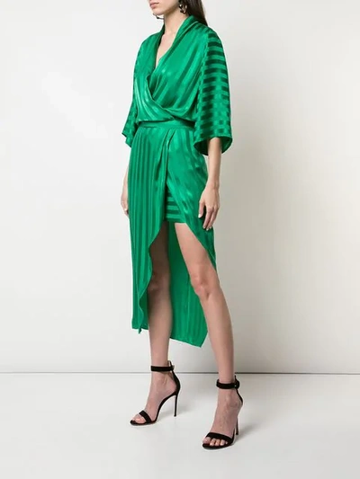 Shop Michelle Mason Kimono Sleeve Dress In Green