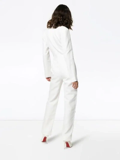 Shop Materiel Draped Jumpsuit In White