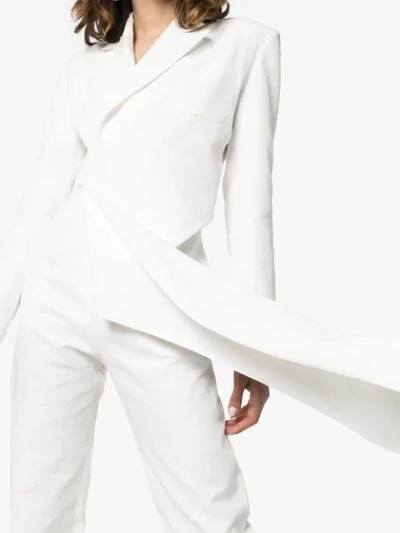 Shop Materiel Draped Jumpsuit In White
