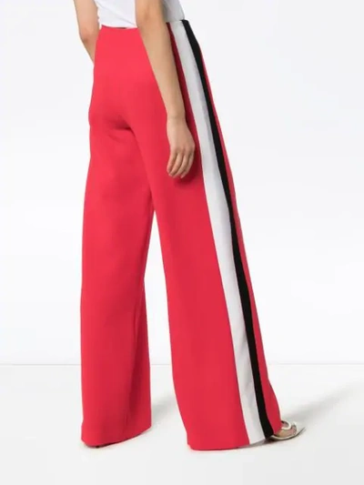 Shop Roland Mouret Cumberland Wide Leg Trousers In Red