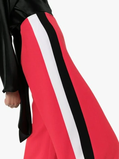 Shop Roland Mouret Cumberland Wide Leg Trousers In Red