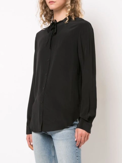 Shop Anine Bing Tie Neck Blouse - Black