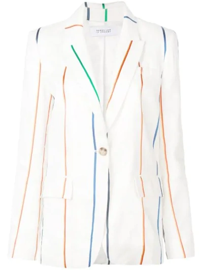 Shop Derek Lam 10 Crosby Single Button Blazer In White