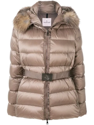 Shop Moncler Tatie Padded Jacket - Neutrals