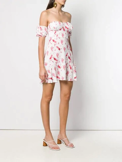 Shop Chiara Ferragni Off The Shoulder Mini Dress In White