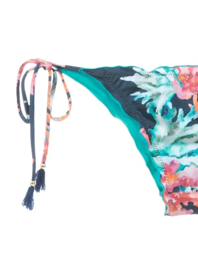 Shop Brigitte Printed Bikini Set In Corais Navy