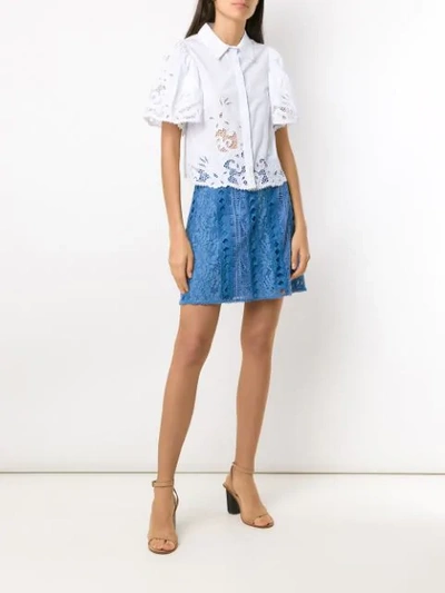 Shop Martha Medeiros Alissa Skirt In Blue