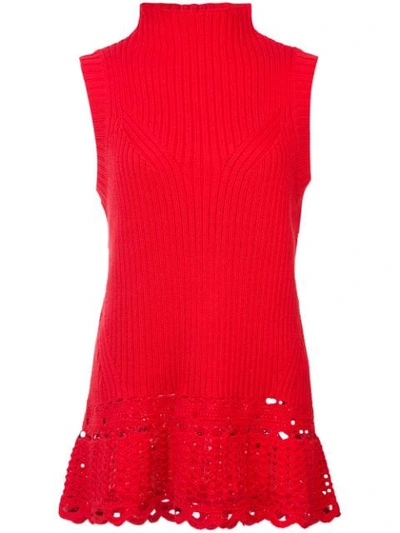 Shop Derek Lam 10 Crosby Crochet Shell - Red