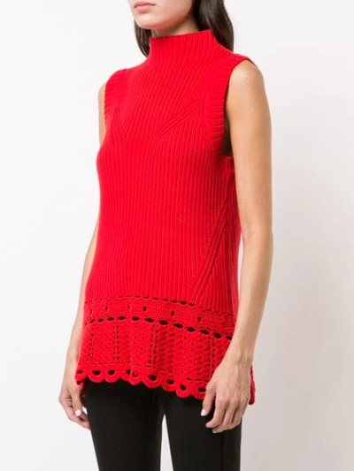 Shop Derek Lam 10 Crosby Crochet Shell - Red