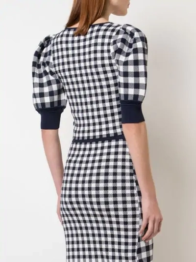 Shop Jonathan Simkhai Gingham Ruched Crop Top - Black