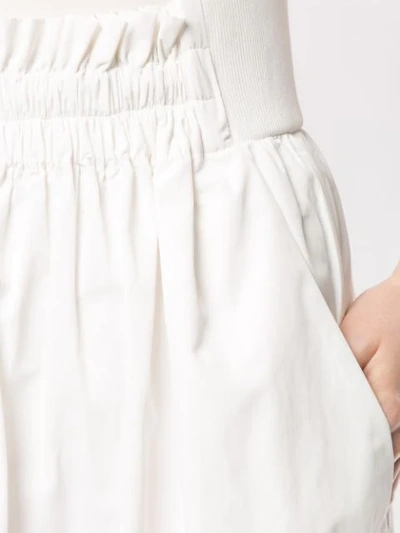 Shop Tibi Gathered Skirt In White