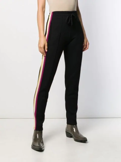 Shop Isabel Marant Étoile Side-stripe Track Trousers In Black