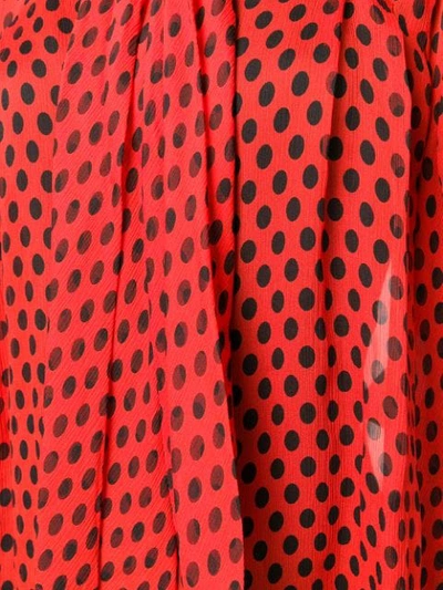 Shop Diane Von Furstenberg Polka Dot Printed Blouse In Red