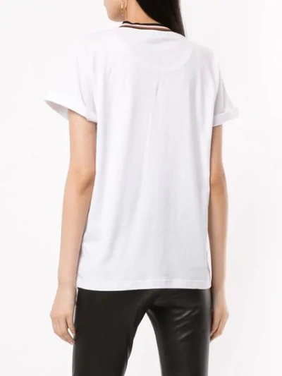 Shop Rebecca Vallance Contrast Rib T-shirt In White