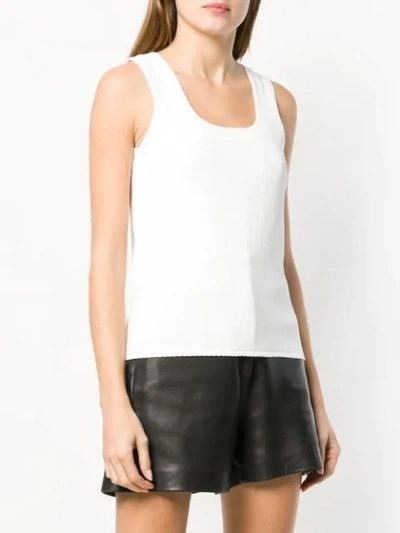 Shop Marc Jacobs Scalloped Edge Vest Top In White