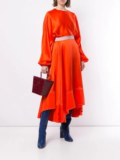 Shop Roksanda Shona Asymmetric Skirt In Orange